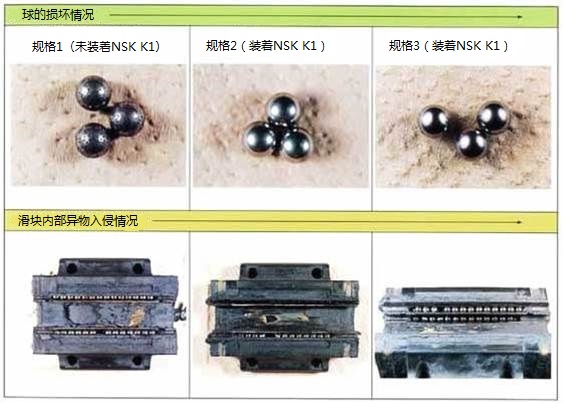 溶接機用リニアガイドの劣化狀況(2)