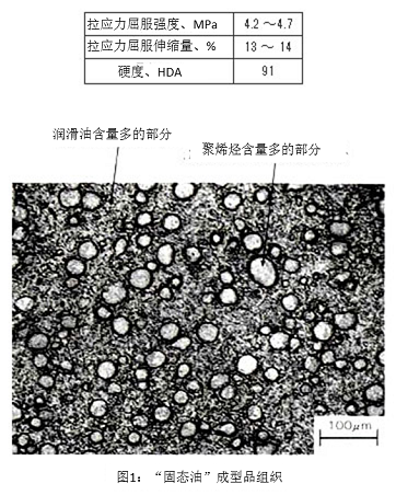 圖1：“固態(tài)油”成型品組織